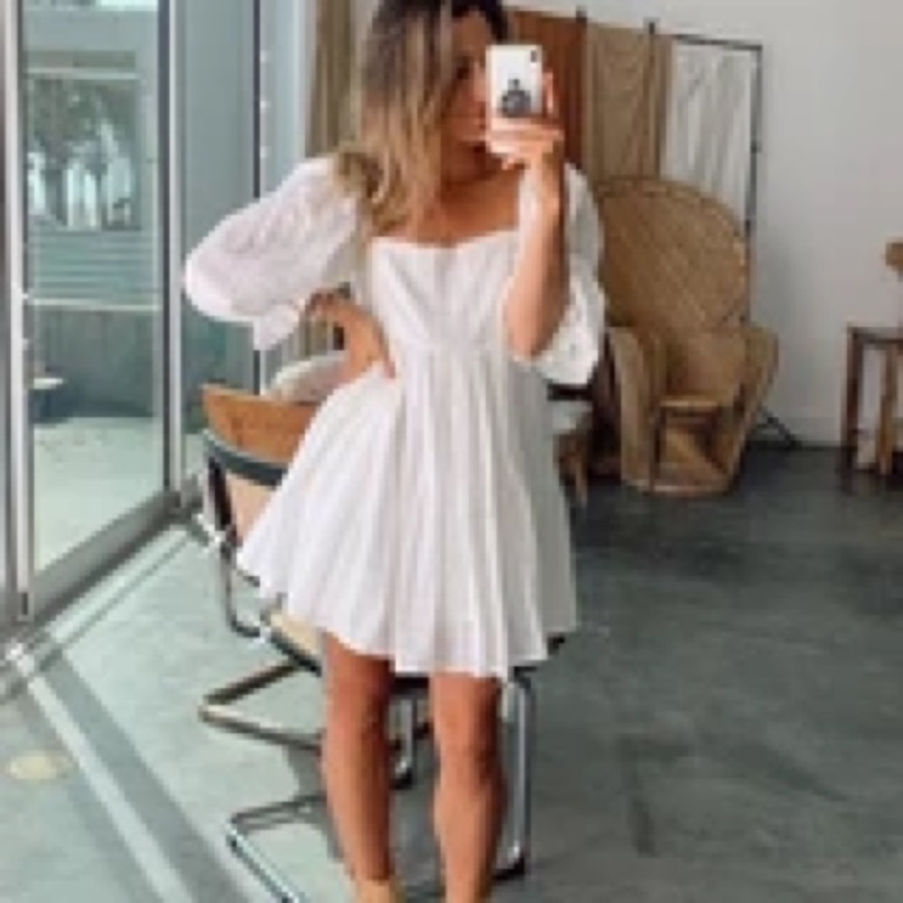 NWT 12th Tribe White Babydoll Dress